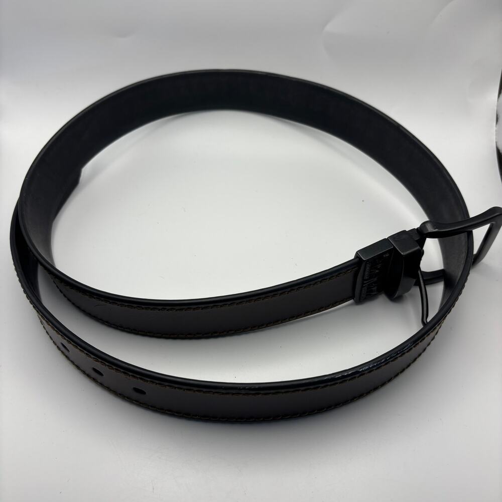LEVI'S MEN'S LEATHER REVERSIBLE BELT BLACK/BROWN Men's Size Large L